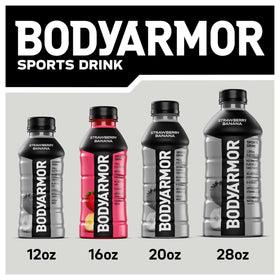 BODYARMOR Pineapple Coconut bottle angled to showcase size.