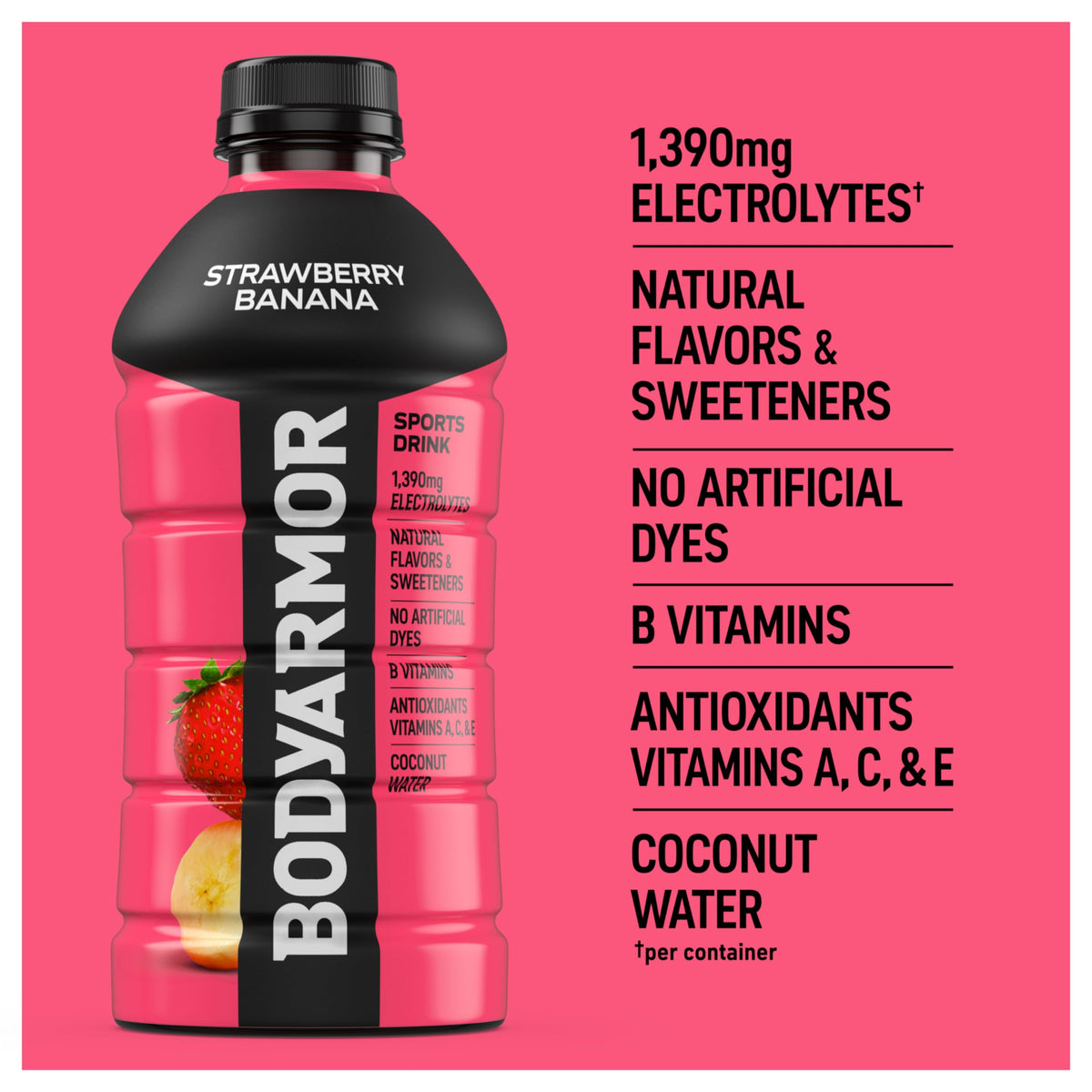 BODYARMOR Refreshing drink appearance ideal for post workout refreshment