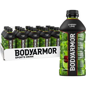 BODYARMOR Cherry Lime bottle ready for workouts, refreshing hydration on the go