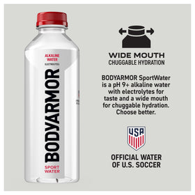 BODYARMOR SportWater 24-pack back view with label details