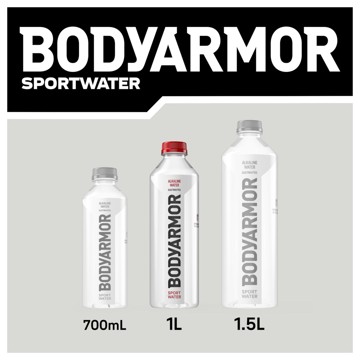 Outdoor workout with BODYARMOR SportWater bottle during a trail run