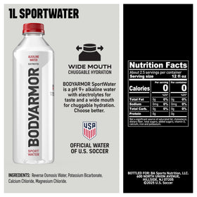 BODYARMOR SportWater being poured into a glass for on-the-go hydration