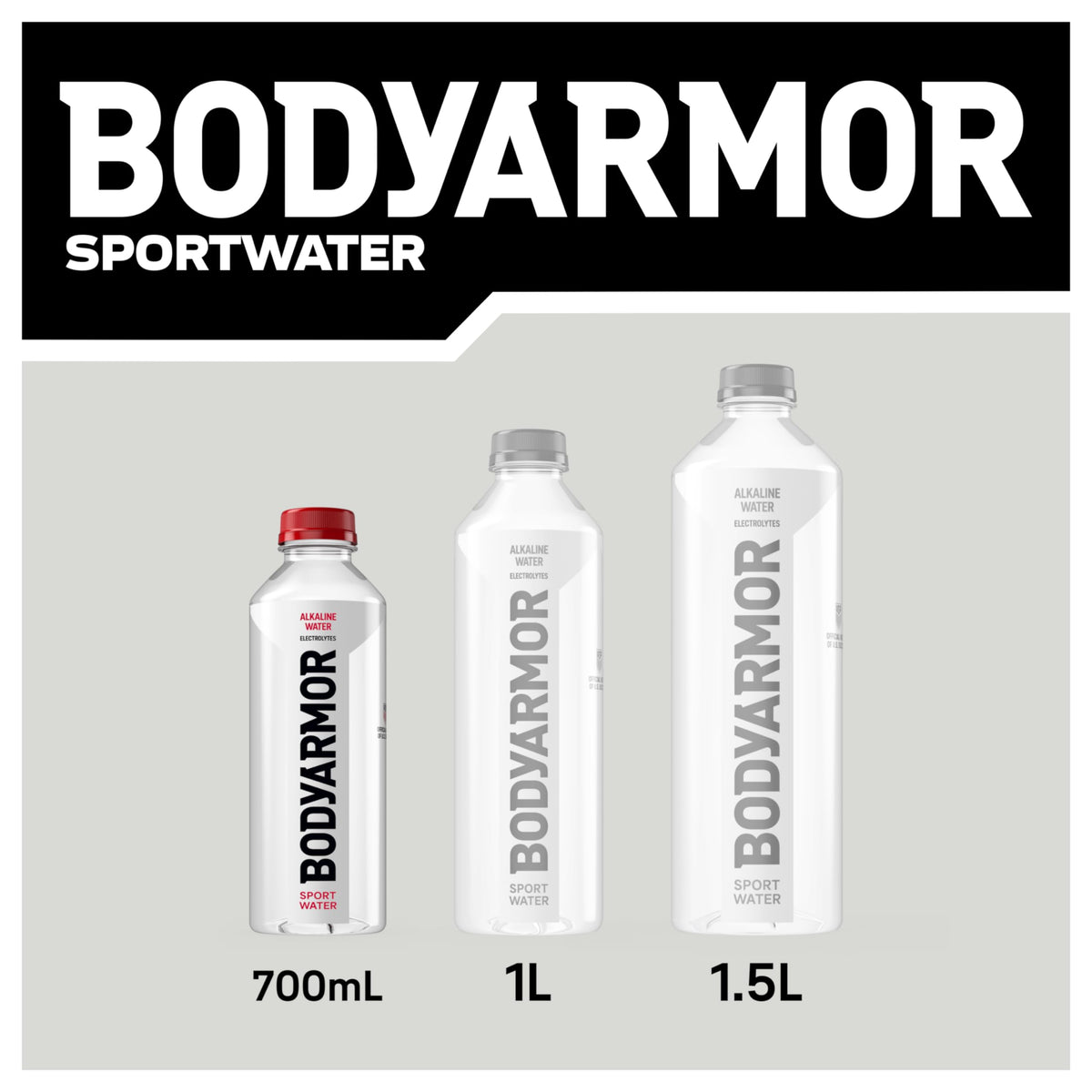BODYARMOR SportWater sport cap closeup emphasizing quick on-the-go sipping