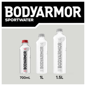 BODYARMOR SportWater sport cap closeup emphasizing quick on-the-go sipping
