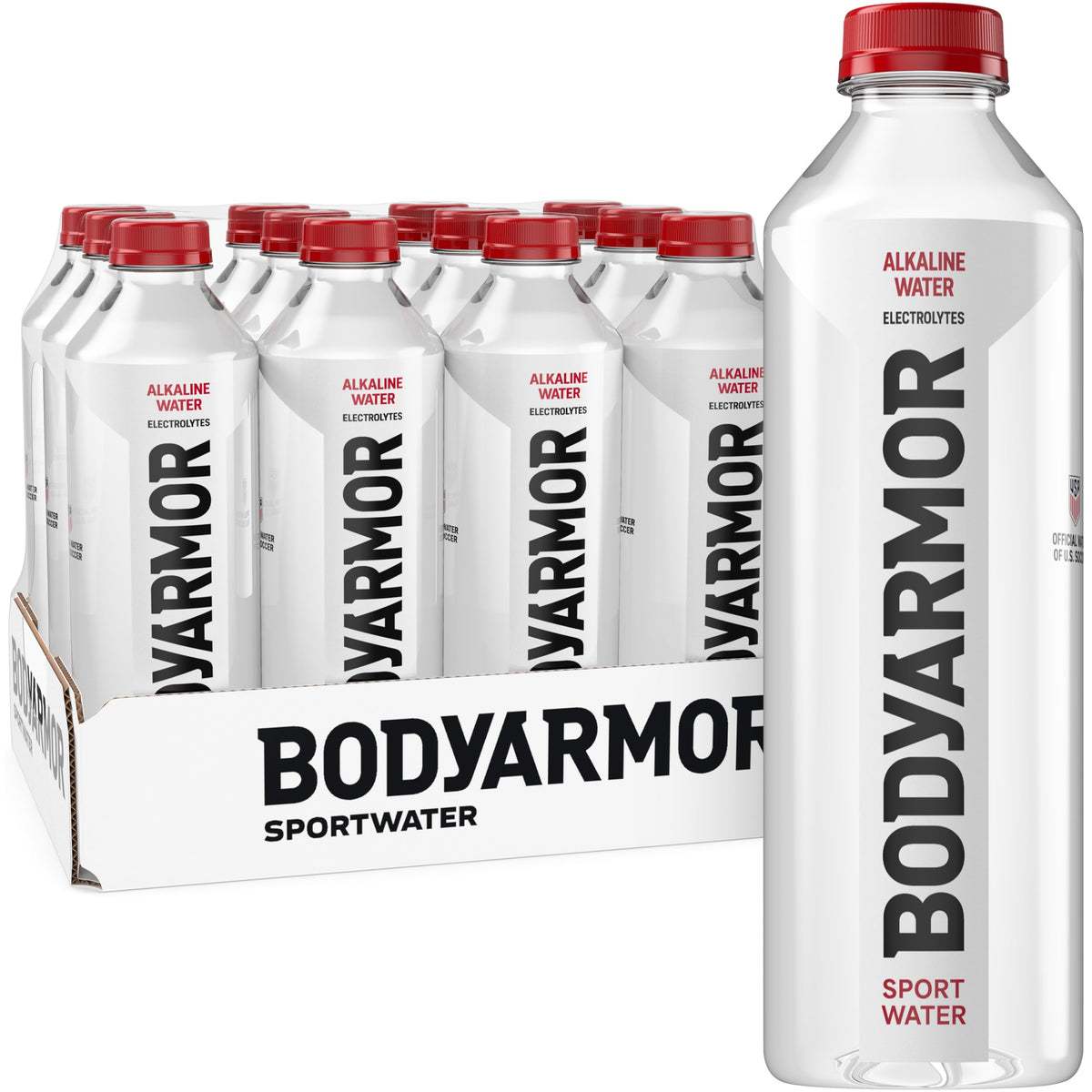 BODYARMOR SportWater wide-mouth bottle 1L for fast, easy hydration