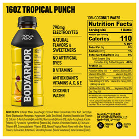 BODYARMOR Tropical Punch ready-to-go pack, convenient daily hydration.