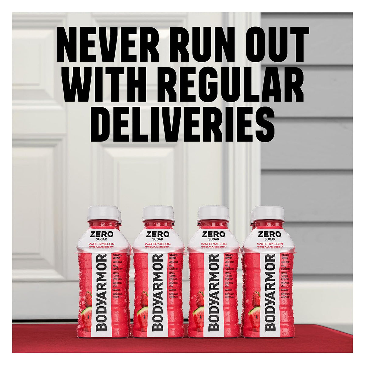 BODYARMOR ZERO Fruit Punch glass reveals fruity flavor and clean ingredients