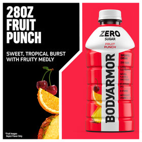 BODYARMOR Zero Sugar Fruit Punch multipack shows convenient hydration for active days.