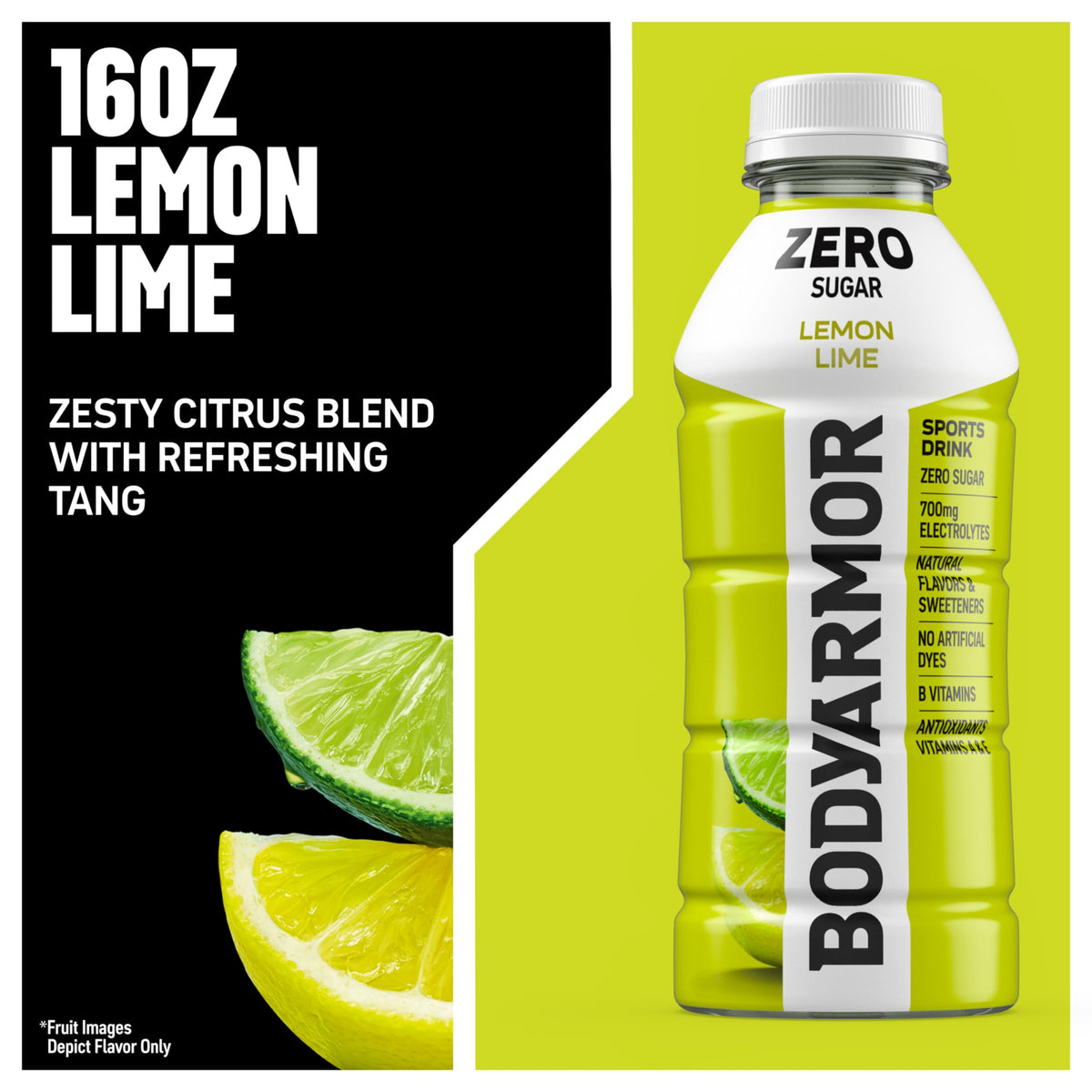 BODYARMOR Zero Sugar Lemon Lime flavor in action during activity
