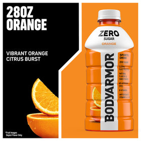BODYARMOR Zero Sugar Orange pour demonstrates quick hydration