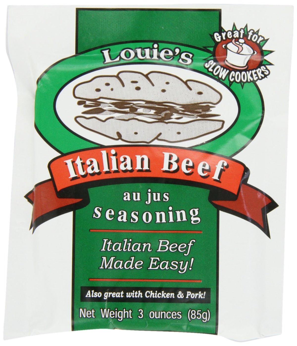 Boesklenn Louie's Italian Beef Seasoning jars in an eight-pack for flavorful meals.