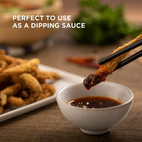 BOILING POINT Dipping sauce plate showcasing versatile flavor boost for wings and hot pot.