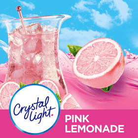 Boiyiklonn Crystal Light Pink Lemonade canister with six packets for bulk servings.