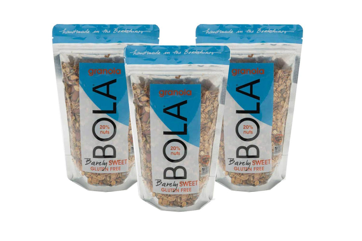 BOLA Granola Barely Sweet almond pumpkin seed bowl—crunchy, wholesome breakfast option.