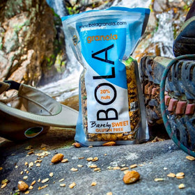 BOLA Granola serving spoon image shows ready-to-enjoy breakfast or snack portion.
