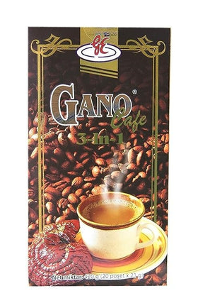 Bola Nymphea Ganocafe 3in1 box packaging, a convenient all-in-one coffee solution.