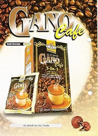 Bola Nymphea Ganocafe 3in1 scoop near cup, quick mornings.