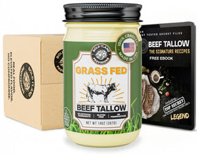 Bold I’Land Grass-Fed Tallow jar closeup for everyday cooking.