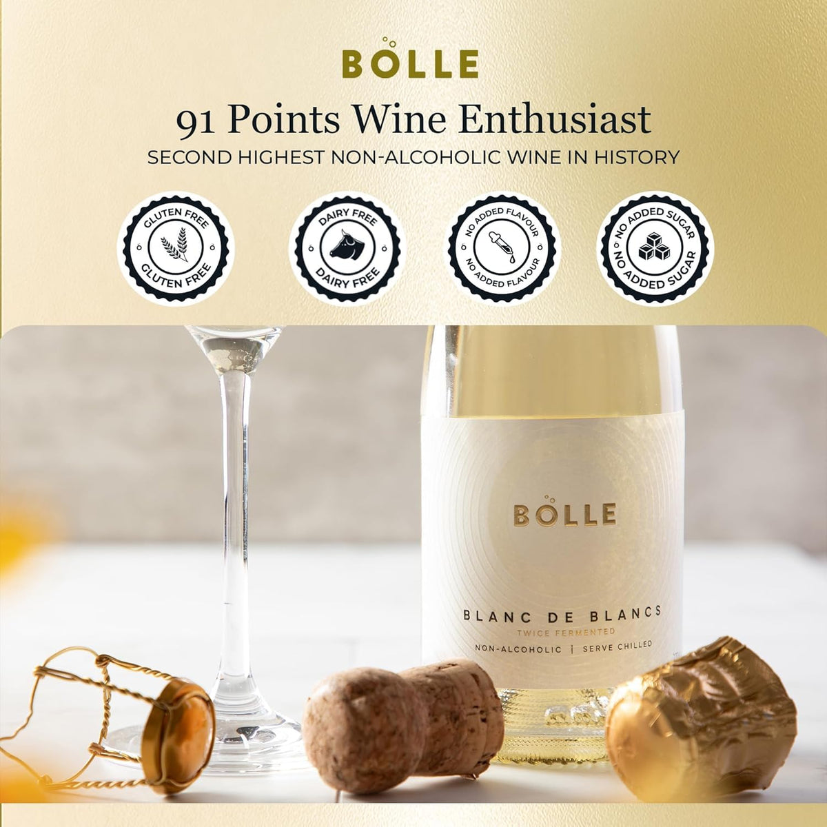 BO°LLE Blanc de Blancs 375ml bottle ideal for celebrations.