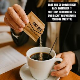 Bolt Box plastic coffee stirrers help mix drinks neatly