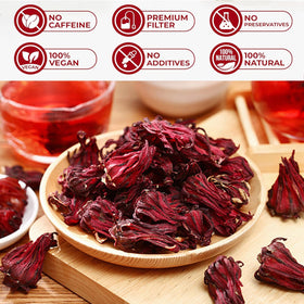 Bombala hibiscus tea, caffeine-free and suitable for any time.