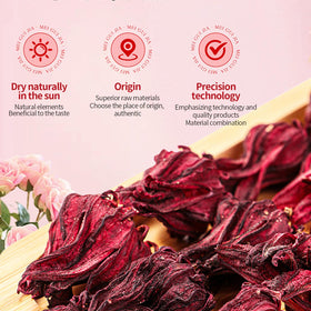 Brewing Bombala hibiscus tea in hot water for a tangy infusion.