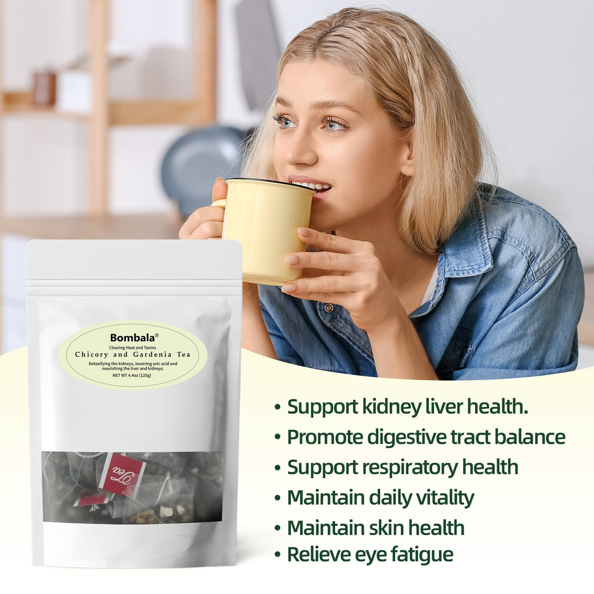 Steeping Bombala tea releases rich aroma and amber infusion.