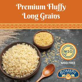 Bombay Market Fluffy basmati grains after cooking perfect for pilafs.