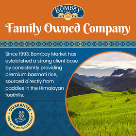 Bombay Market White Basmati Rice storage jar, long shelf life
