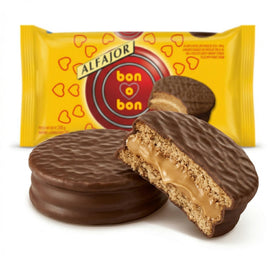 Bon O Bon milk chocolate alfajores pack of 6 cookies for sharing and gifting