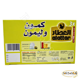 Closeup of AlAttar cumin lemon tea bag showcasing fragrant blend.