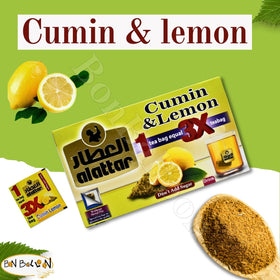 Hot brew with AlAttar cumin lemon tea bag releasing warm citrus aroma.