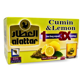 Bonballoon AlAttar cumin lemon tea bags in a resealable pack for freshness.