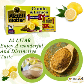 Chilled iced AlAttar cumin lemon tea served in a glass.