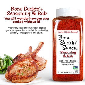Bone Suckin' Original on pork chops for savory, sweet glaze.