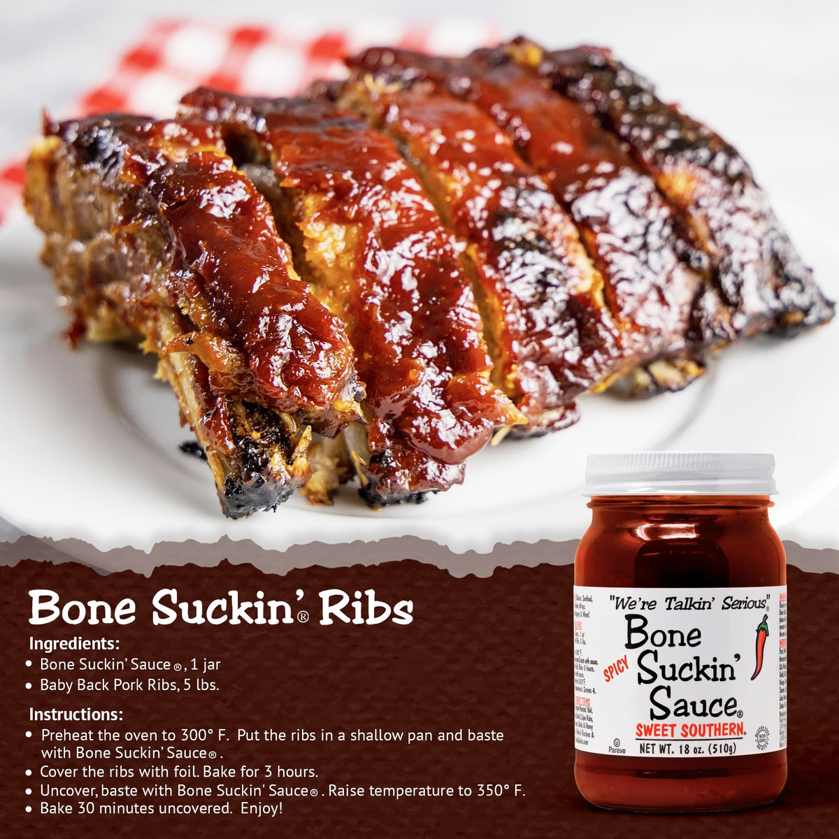 Bone Suckin' Sauce on dipping plate complements vegetables or bread