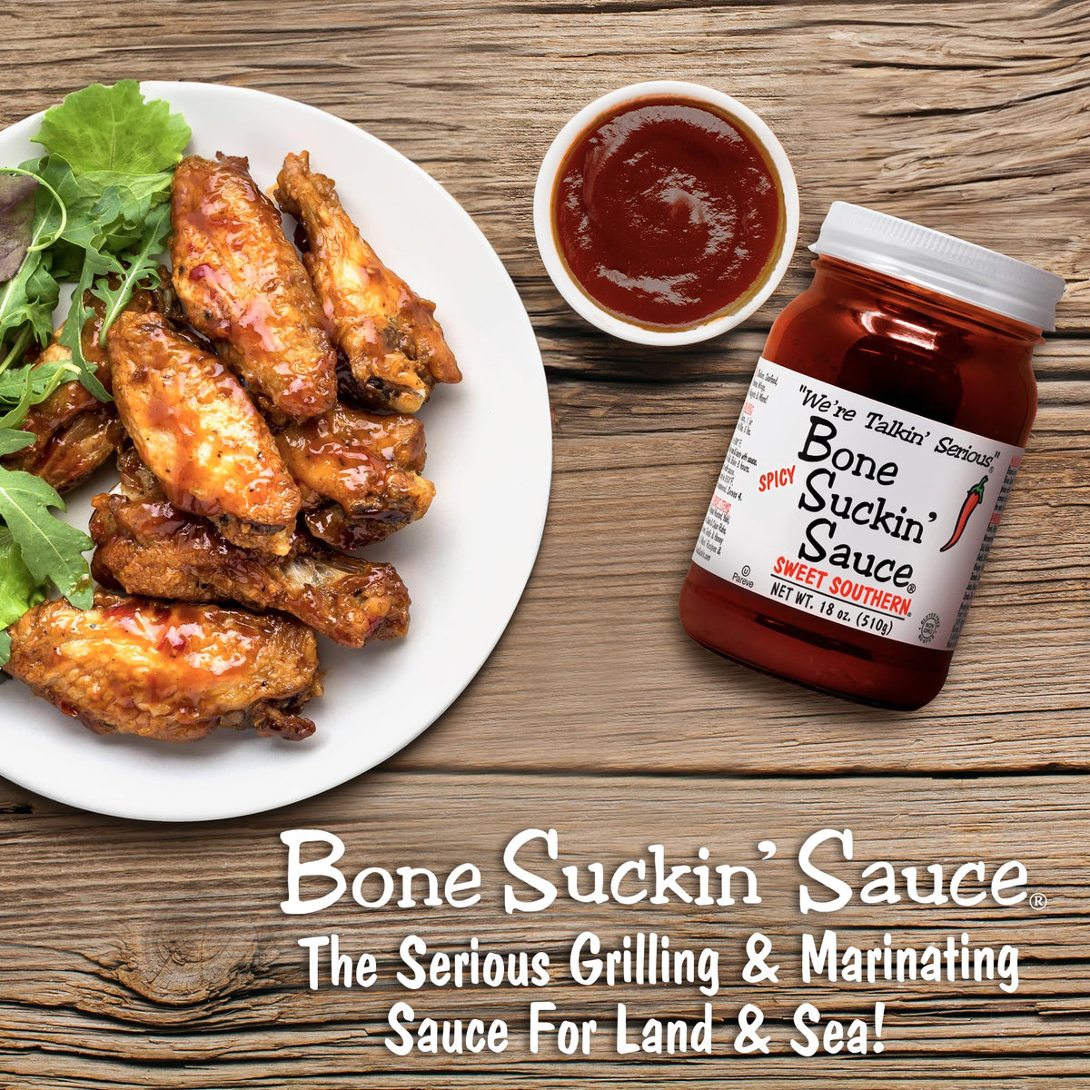 Bone Suckin' Sauce glazed ribs showcase savory-spicy profile