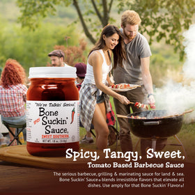 Bone Suckin' Sauce ingredients on the rack highlight natural spices