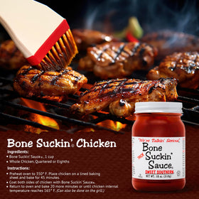 Bone Suckin' Sauce used as marinade and glaze for meats.