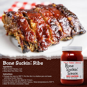 Beef BBQ coated with Bone Suckin' Sweet Southern for a glossy finish.