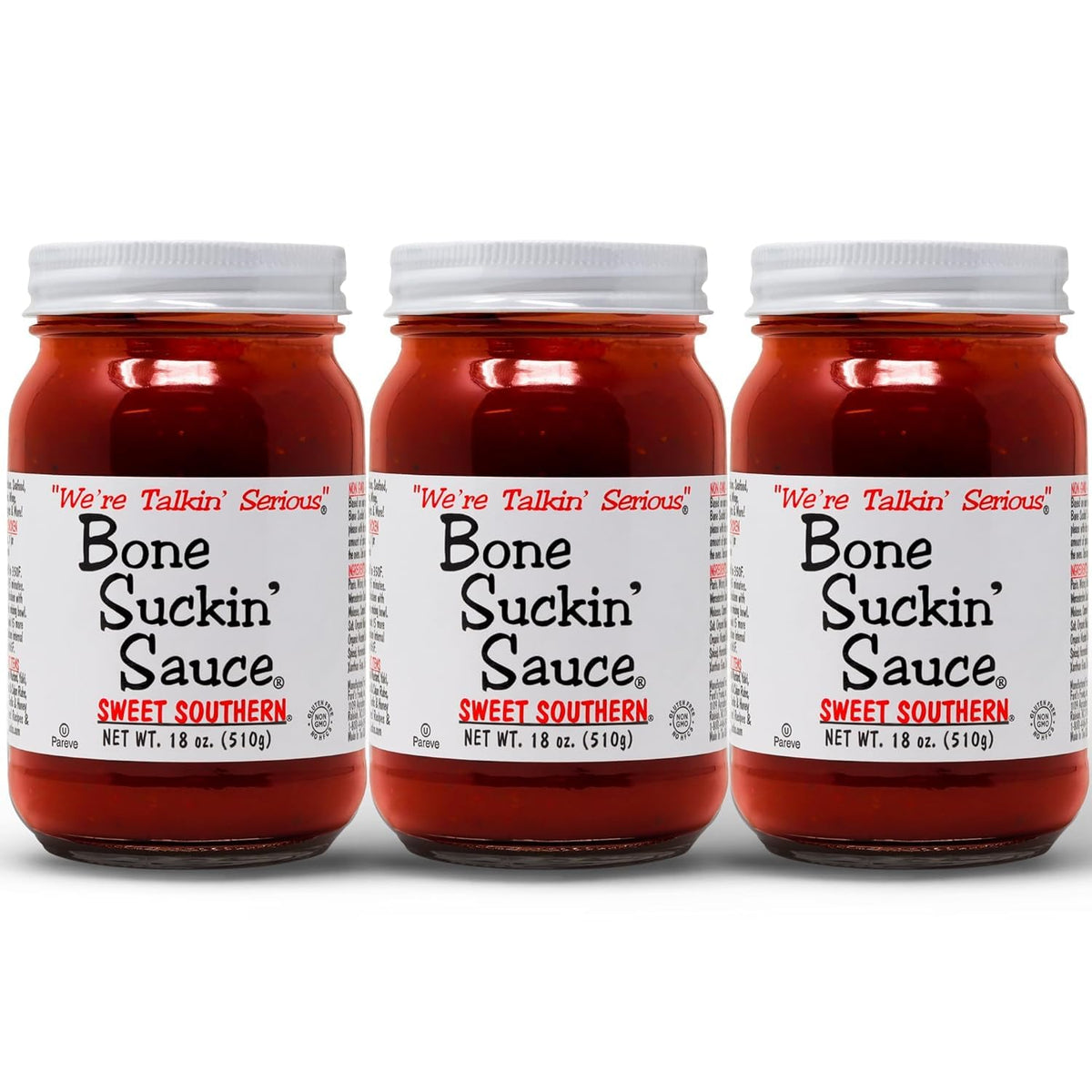 Bone Suckin' Sweet Southern bottle pouring for grilling glaze and flavor depth.