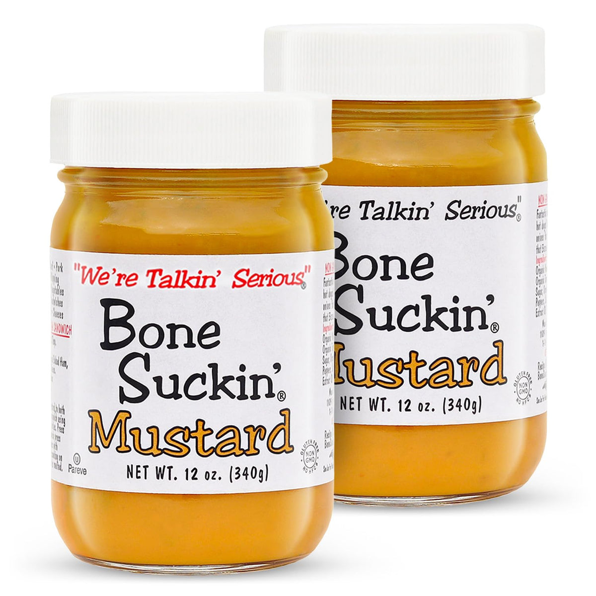 Bone Suckin' Sweet Spicy Mustard bottle front showing bold flavor