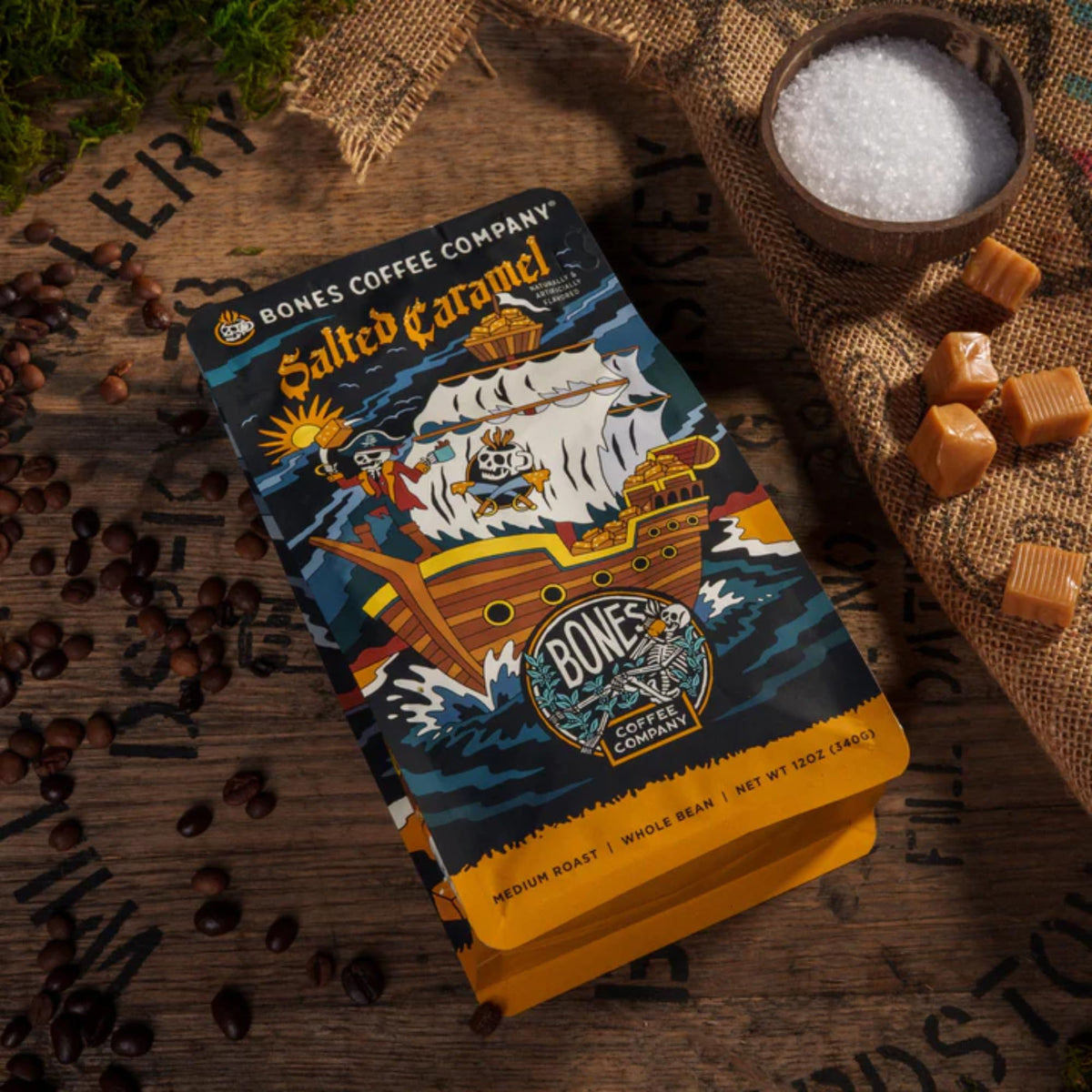 Bones Coffee artisan roasted beans in small batch perfection