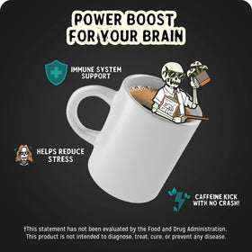 Bones Coffee Better Brain espresso latte shot with bold flavor and energy