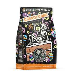 Bones Coffee Carrot Cake sealed bag preserves freshness and aroma.