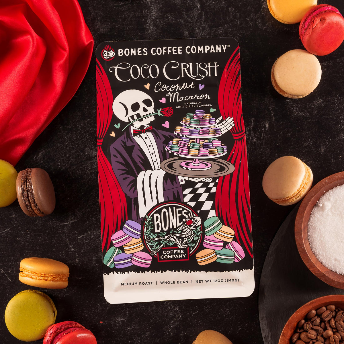 Bones Coffee Coco Crush artisan roasted batch highlighting freshness