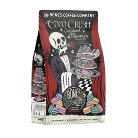 Bones Coffee Coco Crush coconut macaron flavor bag ready to brew tropical aroma
