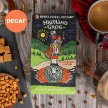 Bones Coffee Company decaf Highland Grog French press grind for smooth extractions