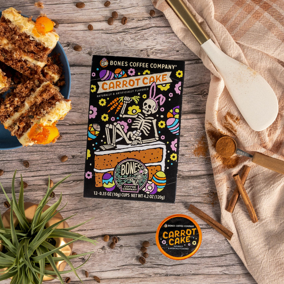 Bones Coffee Company ethically sourced arabica beans pods deliver a robust yet gentle cup.