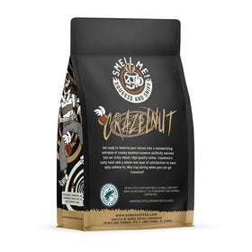 Bones Coffee Crazelnut arabica beans offering rich, nutty notes for a flavorful cup.